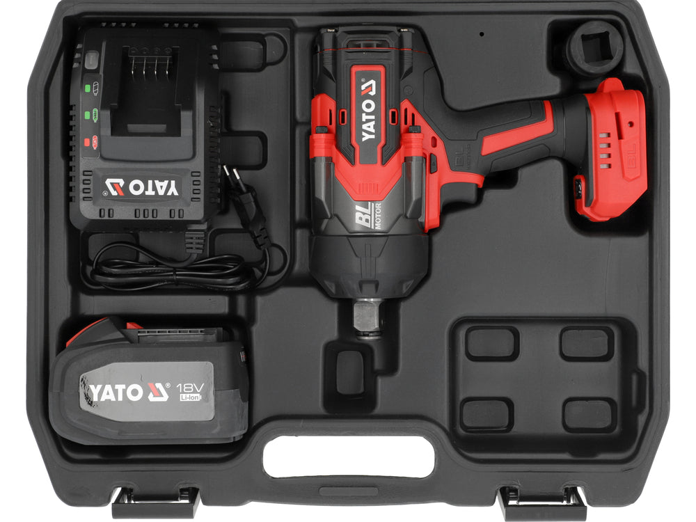 Llave Impacto Inalámbrica Brushless 2400nm 3/4" 18V 6Ah - Yato